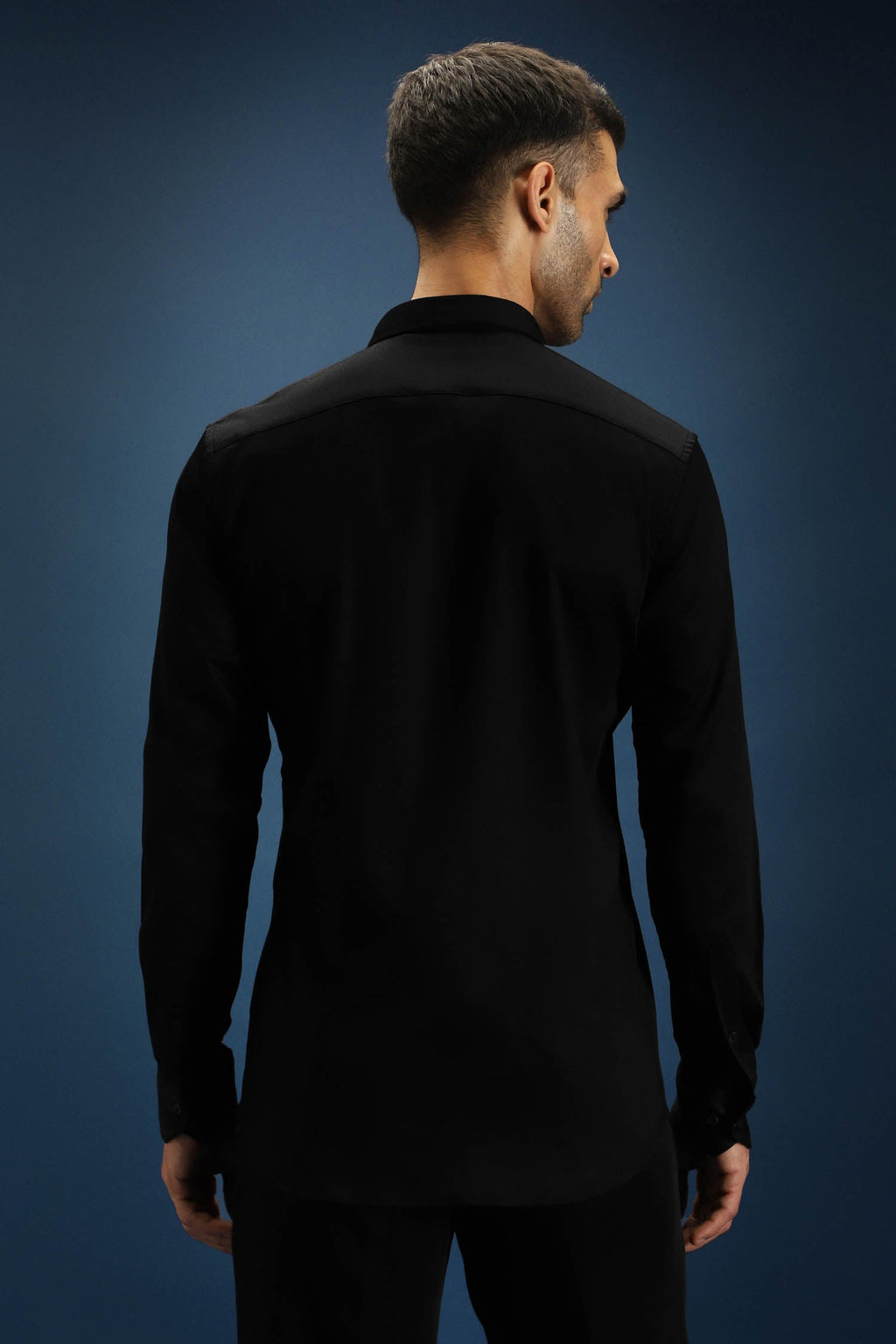 Scorpion Hand Embroidered Designer Shirt - Black