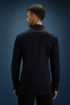 Owl - Hand Embroidered Designer Shirt - Black