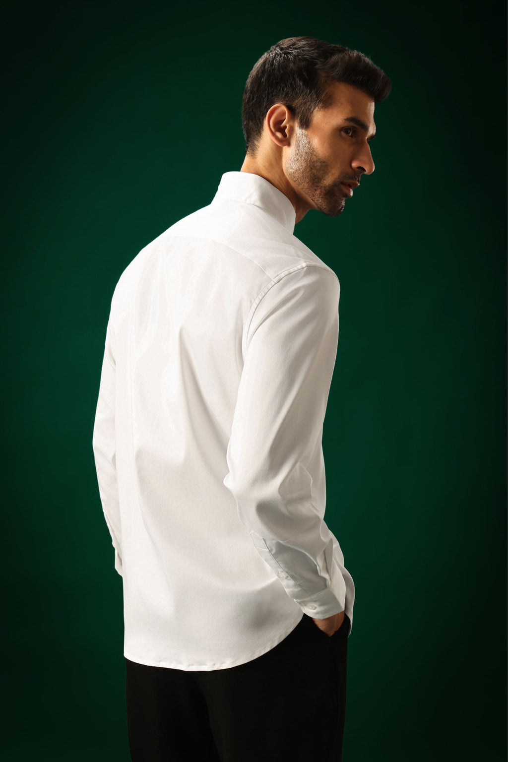 Izel - Hand Embroidered Designer Shirt - White