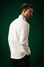 Izel - Hand Embroidered Designer Shirt - White