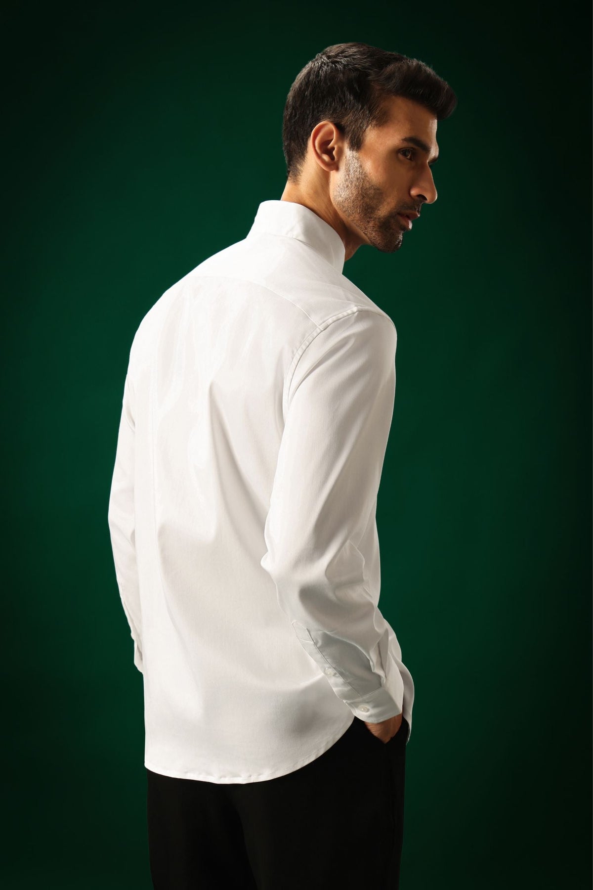 Izel - Hand Embroidered Designer Shirt - White